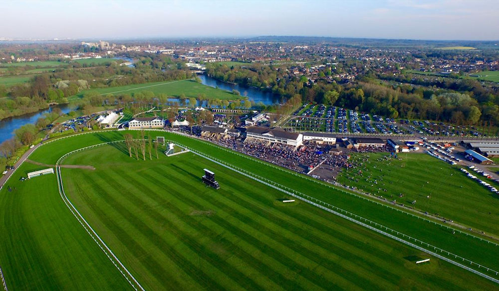 Aerial view of Royal Windsor Racecourse